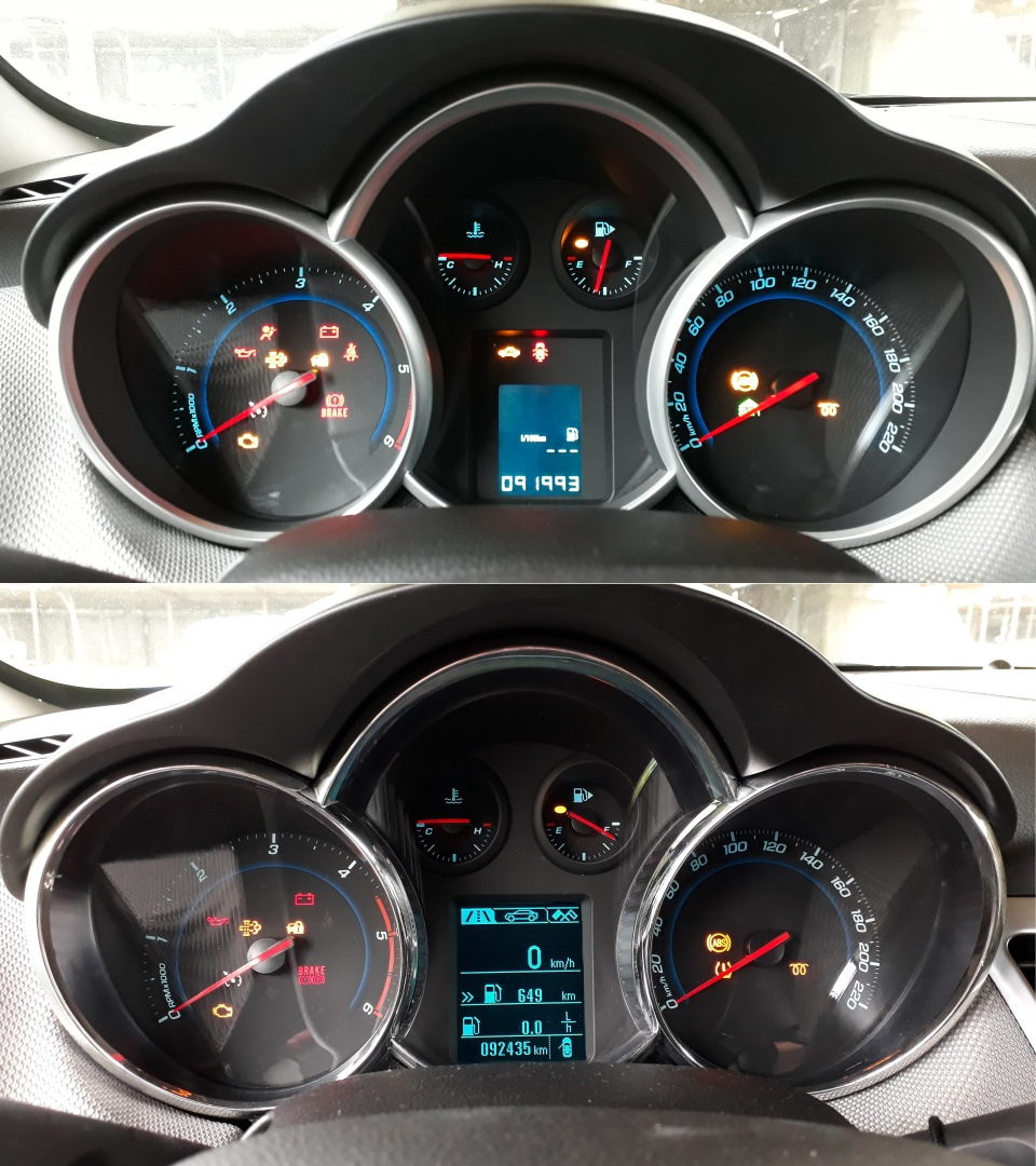 Chevrolet cruze приборная панель.