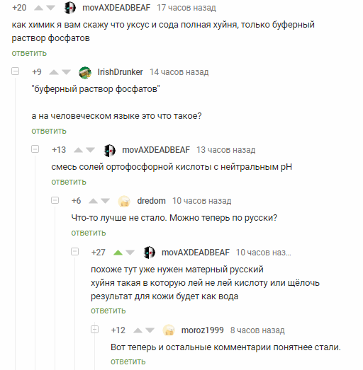Что делать если облили серной кислотой.