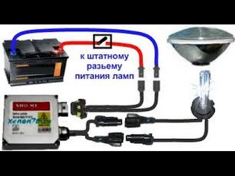 Как подключить ксенон на ваз 2110.