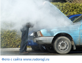 Радиатор потек в машине.