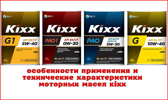 Синтетическое моторное масло kixx.