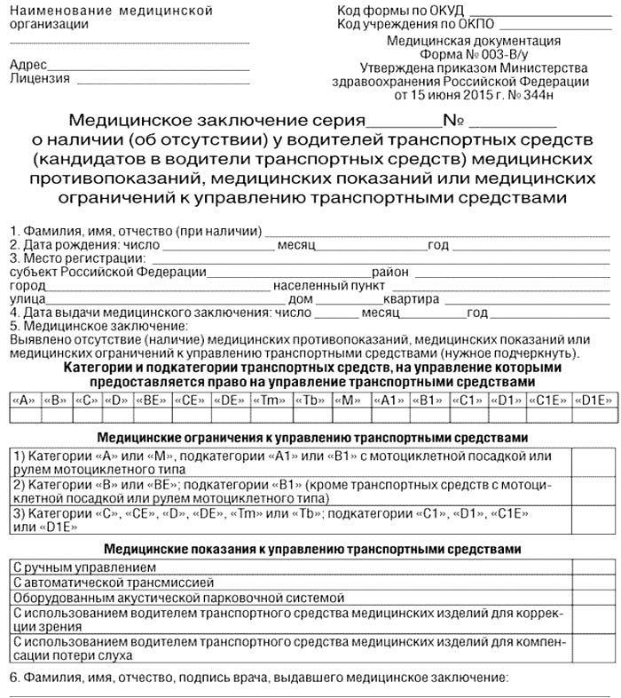 Сколько стоит пройти медкомиссию на замену прав.